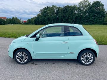 Fiat 500 in Mint Grün